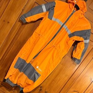 OAK Vibrant Orange and Subtle Gray Suit